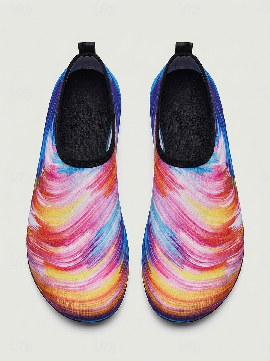 Scarpe da acqua da donna con stampa colorata, calzini acquatici antiscivolo ad asciugatura rapida, calzature leggere e traspiranti per spiaggia, nuoto, snorkeling e immersioni. &surf del 2026 a $24.99 –P3