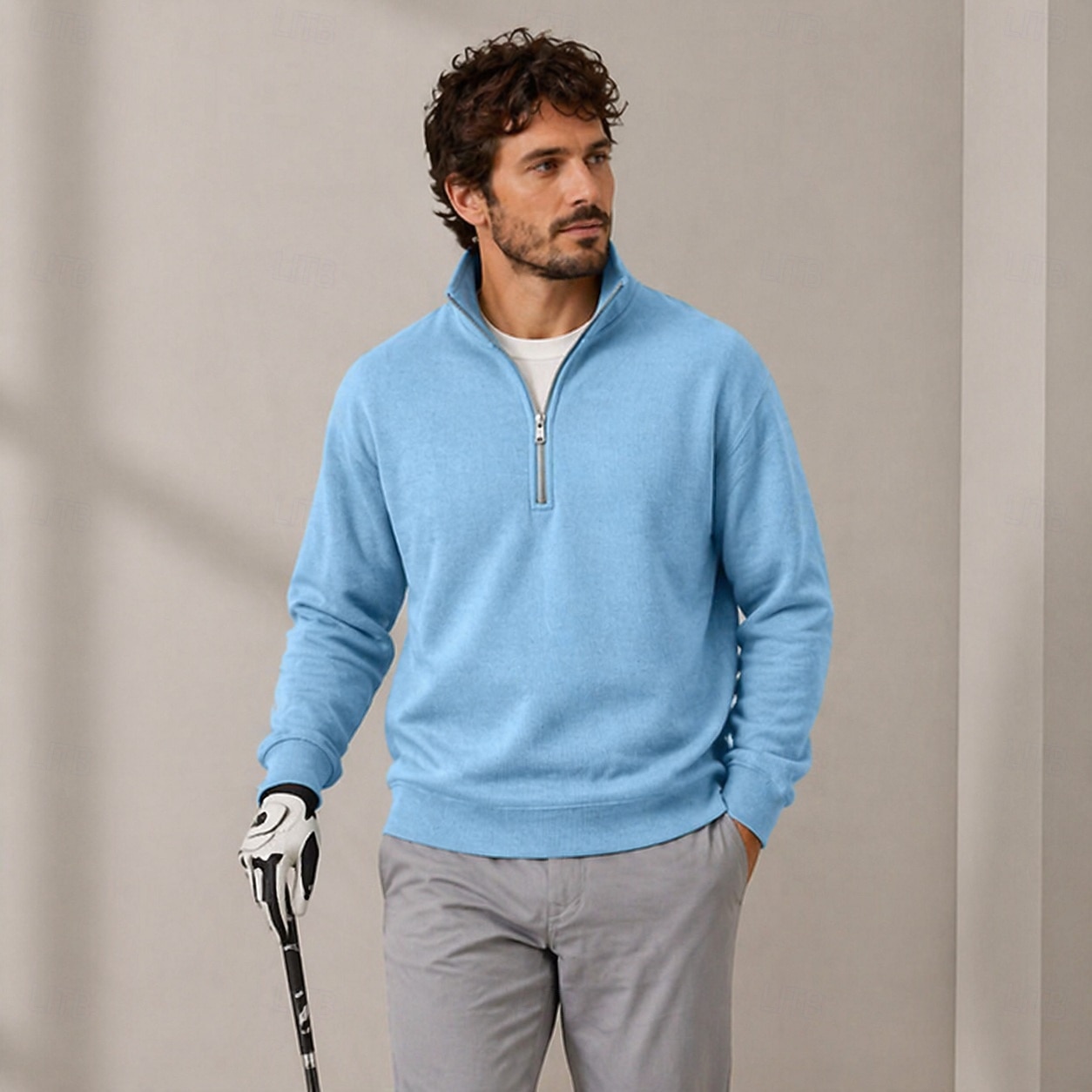 Per uomo Maglia Felpa con cappuccio Maglione Felpa con zip corta Blu Grigio Colletto Mao Mezza zip Semplice Cerniera Casuale Quotidiano Sport & Outdoor Streetwear Cool Abbigliamento Sportivo del 2026 a $37.99 –P1