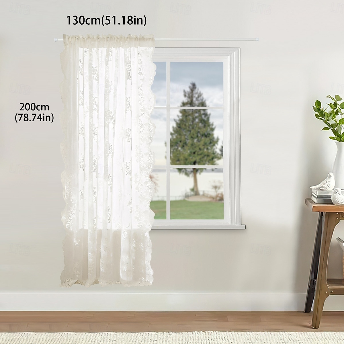 White Lace Sheer Curtains Floral Embroidered Window Curtain Panels Light Filtering Rod Pocket Vintage Sheer Drapes for Bedroom Living Room Farmhouse Decor 2026 - $18.99 –P10