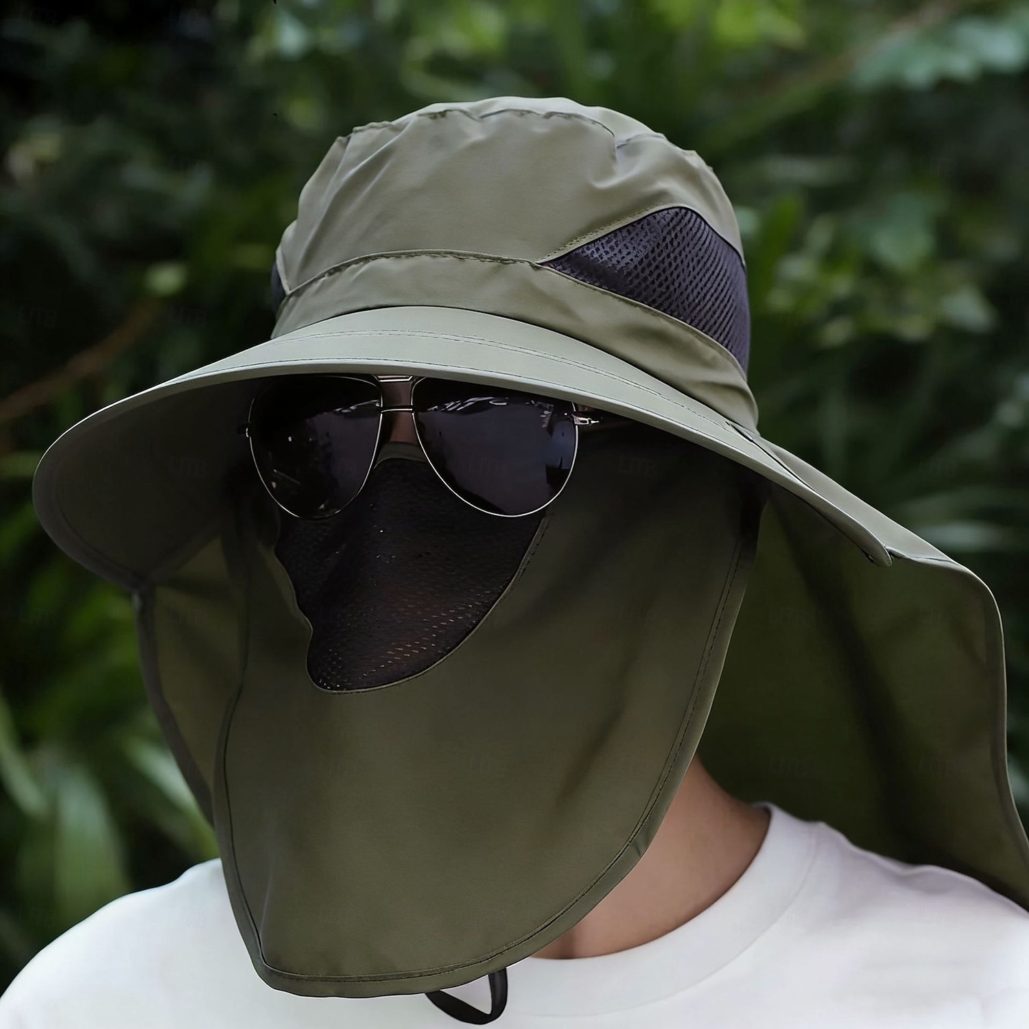 Men's Sun Hat with Large Neck and Face Flap, Summer Outdoor UV Protection Hat, Camouflage Hiking, Tea Picking, Fishing, Breathable Sunshade Cap 2026 - $9.99 –P6