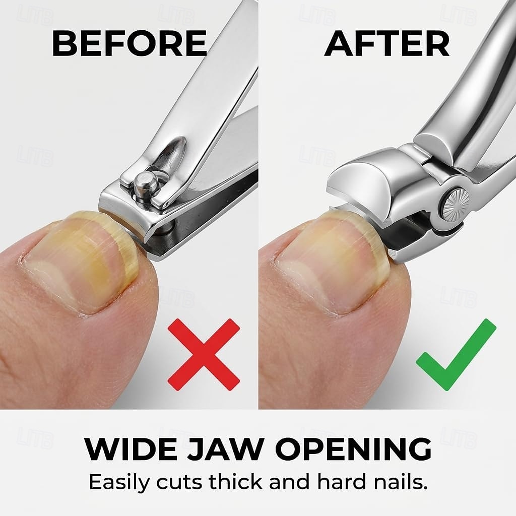 קוצץ ציפורניים לגיל הזהב, קוצץ ציפורניים עם ידית ארוכה וזוויתית נגד החלקה לציפורניים עבות, קוצץ ציפורניים עם לסת רחבה ותופס לציפורניים עבות 2026 - $13.99 –P8