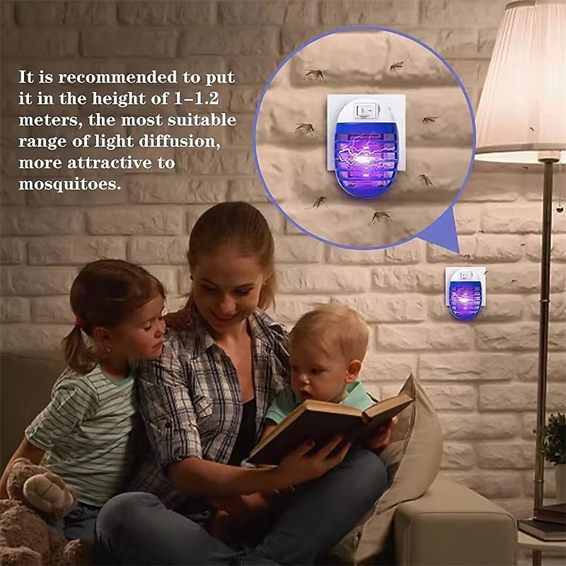 4 Pcs Electric Bug Zapper Indoor, Plug-in Mosquito Killer with UV Light, Fly Trap for House, Effective Against Fruit Flies Gnats Moths Ants Midges, Quiet & Safe for Kitchen, Cleaning Brush Included 2026 - $19.99 –P4