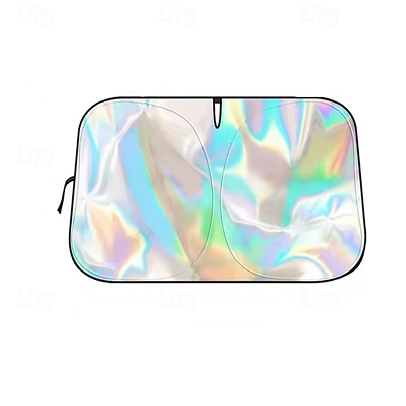 Para-sol holográfico refletivo a laser para para-brisa de carro, com proteção UPF 50+, bloqueia raios UV. &Protetor térmico, universal, compatível com a maioria dos carros, SUVs e caminhonetes, de 2026 por $15.99 –P3