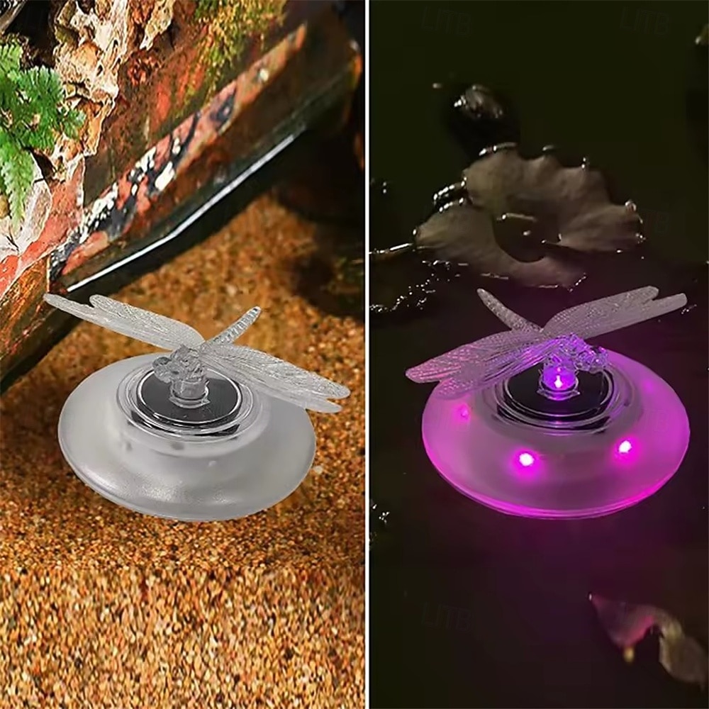 Lot de 2 lampes flottantes LED solaires colorées en forme de papillon et de libellule, idéales pour décorer un jardin, une fontaine, une piscine ou un bassin. de 2026 ? $30.99 –P8