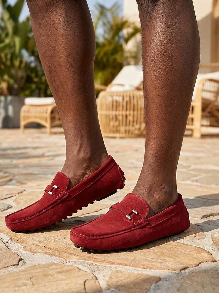 miesten punaiset ajokengät, slip-on-mokkasiinit, kevyet ja mukavat kävelykengät ulkoiluun, lomamatkoille, ulkoiluun ja älykkääseen rentoon lomatyyliin 2026 - $54.99 –P2