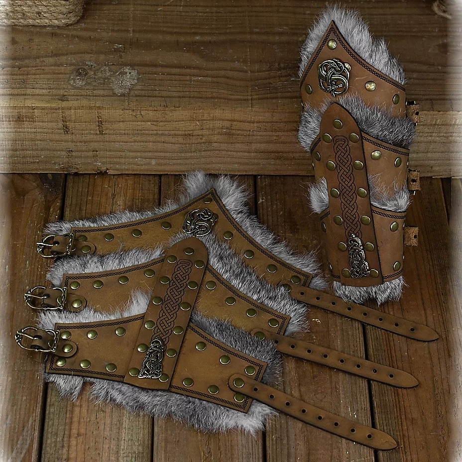 Medieval Renaissance Armor Arm Guards Viking Barbarian Fancy Dress ...