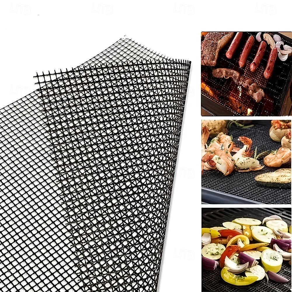 قطعتان أو أربع قطع من حصائر الشواء الشبكية غير اللاصقة، حصائر شواء قابلة لإعادة الاستخدام، مناسبة للشواء في الهواء الطلق، متوافقة مع شوايات الغاز والفحم والكهرباء، لطهي اللحوم والأسماك وشرائح اللحم 2026 - $15.99 –P1