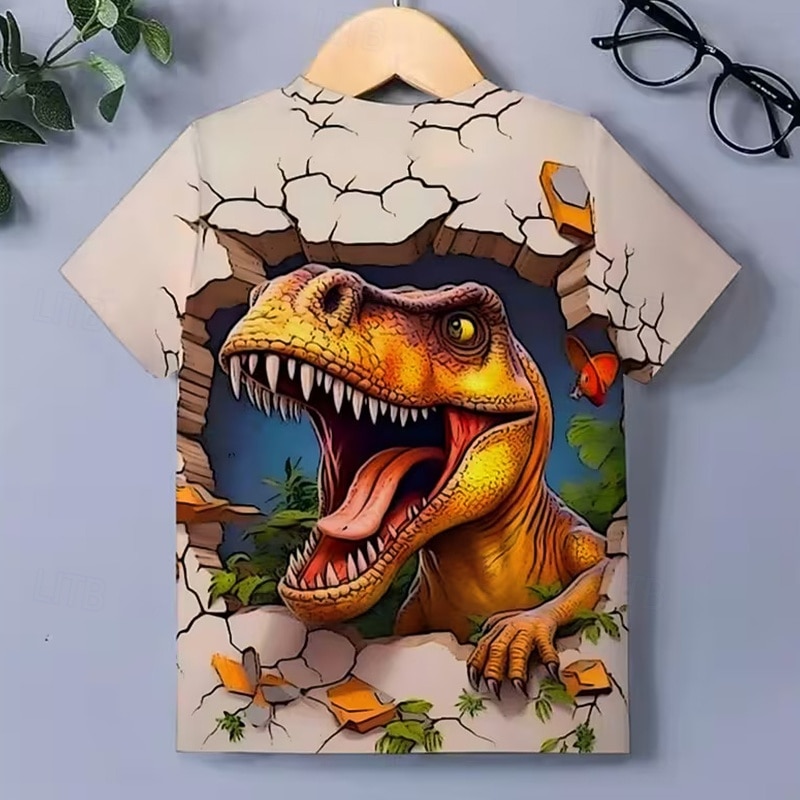 Băieți 3D Grafic Dinozaur Tricou Manșon scurt Tipărire 3D Vară Primăvară Sport Modă Șic Stradă Copii 5-12 ani Stil Nautic Casual Zilnic În aer liber Fit regulat 2026 - $13.49 –P14