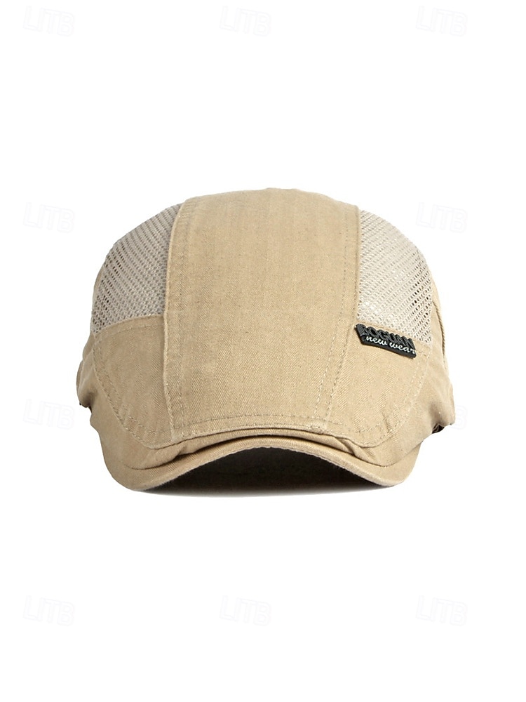 Berretto piatto da uomo in cotone a rete, regolabile e traspirante, modello newsboy ivy hat, ideale per l'uso quotidiano, le vacanze al mare, i viaggi e lo stile estivo all'aperto. del 2026 a $14.99 –P7