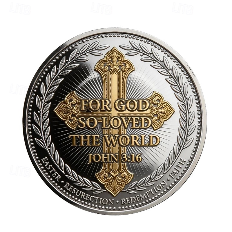 He Is Risen Commemorative Coin, John 3:16 Inspirational Christian Collectible, Easter Resurrection Religious Gift, Faith and Redemption Keepsake 2026 - $19.99 –P2