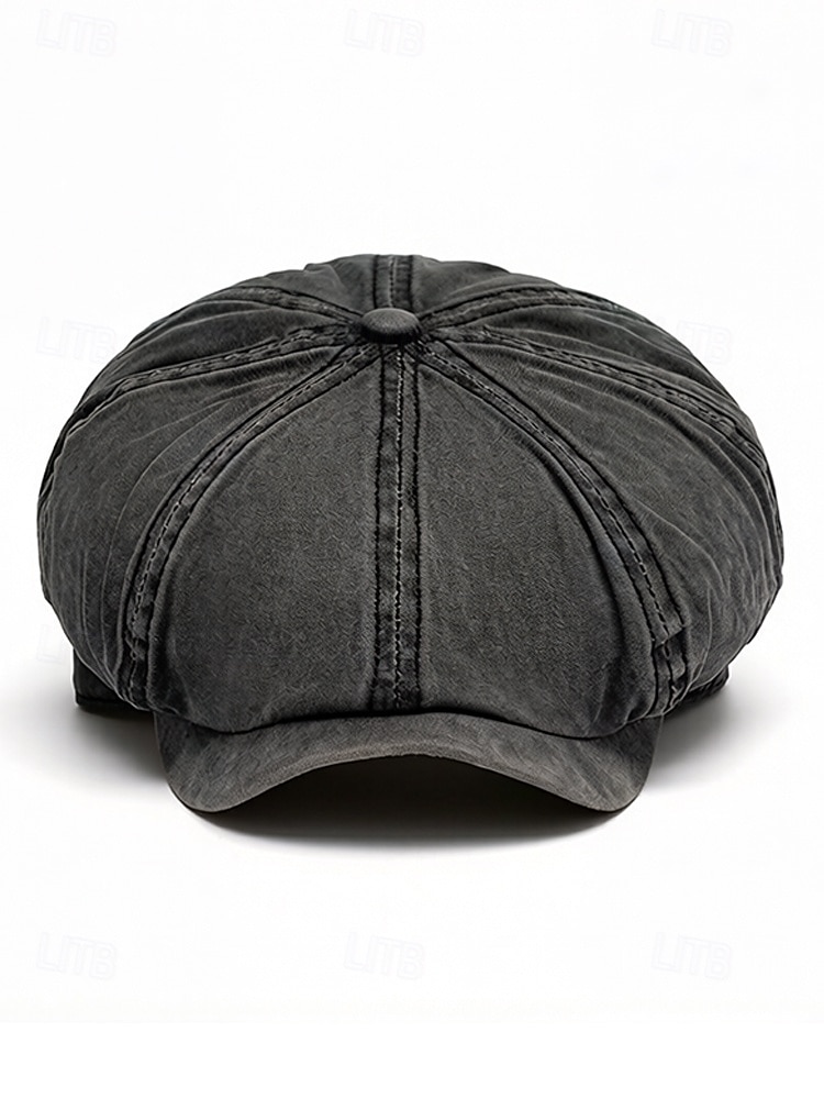 Men's Washed Cotton Newsboy Cap, Multi-Color Adjustable Ivy Flat Beret Hat for Travel, Vacation, Outdoor Activities and Everyday Casual Wear 2026 - $14.99 –P5