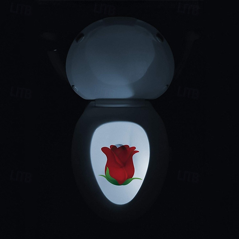 Smart LED Motion Sensor Toilet Night Light, 4 Pattern Projection Lamp, Battery Powered (AAA), Decorative Bathroom Bowl Light for Night Use 2026 - $12.99 –P5