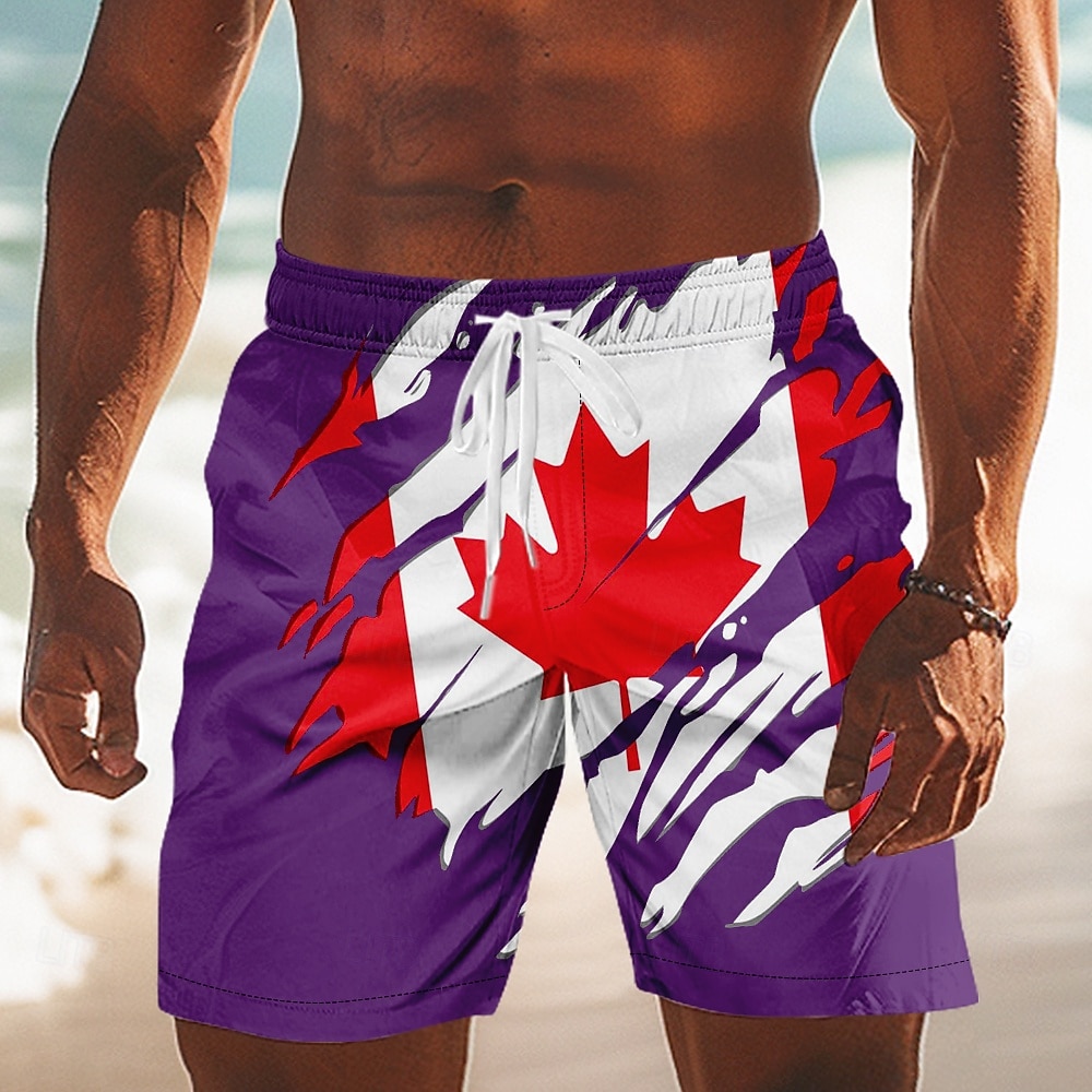 Per uomo Canada Calcio Bandiera / Bandiera nazionale Costumi da bagno Costumi da bagno Pantaloncini da bagno Pantaloncini da Surf Misura del girovita medio Patriotico Ferie Tasche Laterali fodera in del 2026 a $20.99 –P4