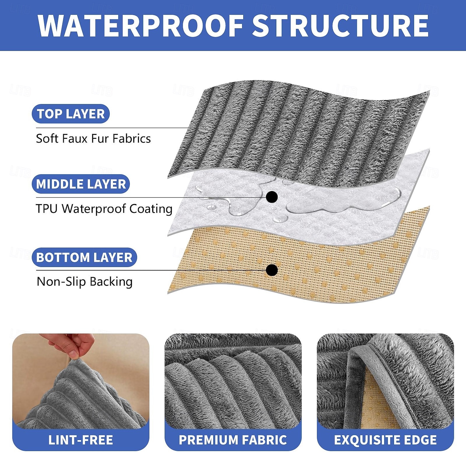 100% waterdichte bankhoezen voor hoekbanken, antislip bankhoes voor honden, 2 stuks huisdierbankhoezen voor 2 L-vormige kussens, wasbare zachte bankhoes 2026 - $30.99 –P2