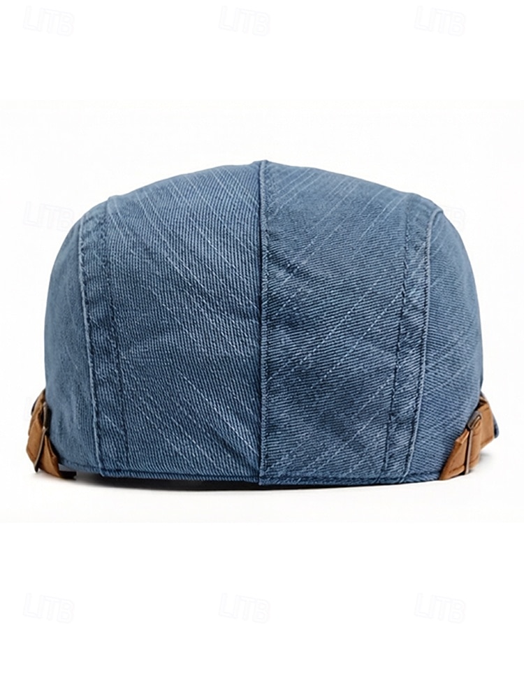Berretto regolabile da uomo in denim e cotone, modello newsboy a cappello piatto multicolore, ideale per vacanze al mare, viaggi, guida e abbigliamento casual di tutti i giorni. del 2026 a $14.99 –P8