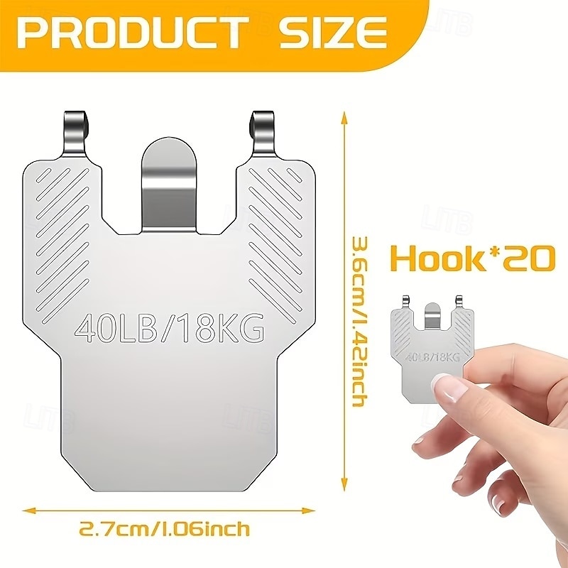 20 шт. специальных крючков-защелок для подвешивания гипсокартона на стену, устойчивые к царапинам, прочные, для художественной живописи, зеркал, фотографий, плакатов, набор инструментов для 2026 - $13.99 –P10