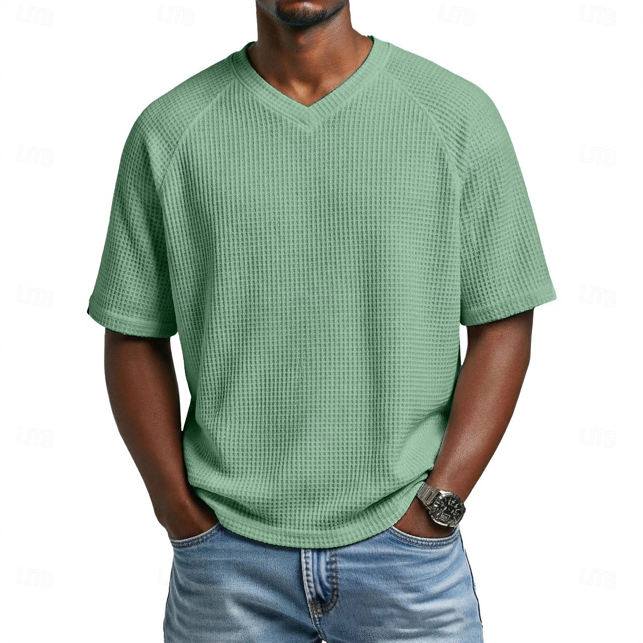 Άντρες Βάφλα μπλουζάκι Μπλουζάκι μπλουζάκι Κοντομάνικο Λαιμόκοψη V Καλοκαίρι Συμπαγές Χρώμα Μοντέρνα Υψηλής Ποιότητας Καθημερινό Μανίκια Ρεγκλάν Causal Καθημερινά ΕΞΩΤΕΡΙΚΟΥ ΧΩΡΟΥ 2026 - AU $30.69 –P11