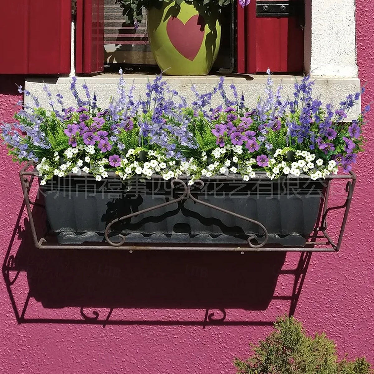 18 künstliche Blumensträuße für den Außenbereich, lila-violett-lavendelfarbener Kunststrauß, UV-beständig &wasserfeste, dekorative Begrünung für drinnen und draußen, Blumenarrangement für Zuhause, 2026 - $31.99 –P2