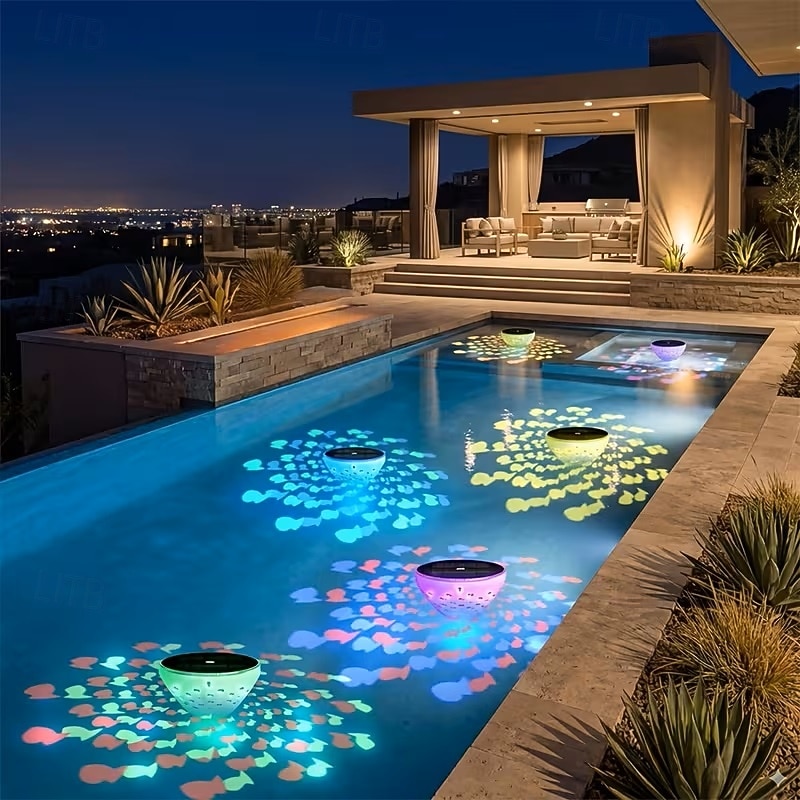 1/2 Stück Solar-Schwimmleuchte für Pools, 5 Beleuchtungsmodi, IP65 wasserdicht, schwimmende Leuchten für Teiche, Thermalquellen, Aquarien, Pools, Garten, hängende Bäume, Partys, Projektions- und 2026 - $26.99 –P5