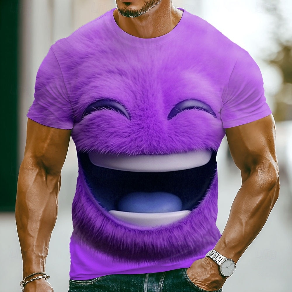 Hombre Emoticones divertidos Camiseta Manga Corta Camiseta Impresión 3D Cuello Barco Camisa Moda Exagerado Casual Diario Calle Azul Piscina Amarillo Morado Verano Primavera Ropa S M L XL XXL XXXL 2026 - $18.99 –P2