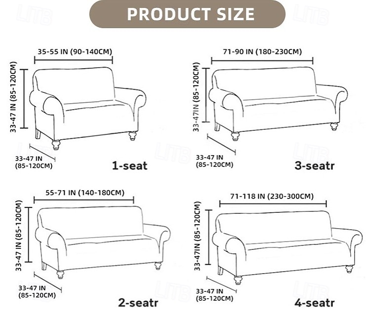 Waterbestendige, elastische bankhoes, jacquard hoes, antislip, wasbaar, meubelbeschermer, huisdiervriendelijk, voor de woonkamer. 2026 - $37.99 –P1