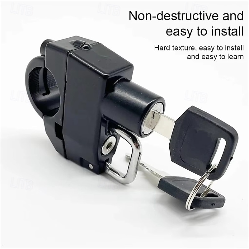 2 Pack Motorcycle Helmet Lock, Universal Anti-Theft Handlebar Mount Helmet Security Lock for Motorbike Scooter Bicycle, Heavy Duty Metal Lock with 2 Keys, Fits 22-25mm Handlebars, Black 2026 - $18.99 –P12