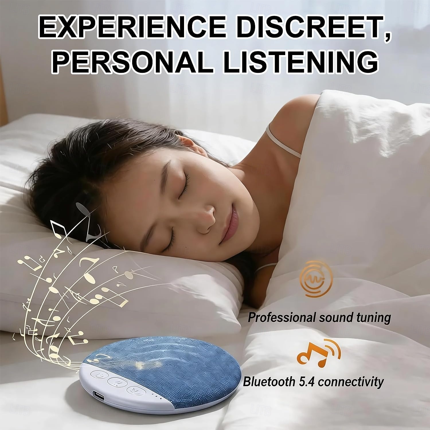 Pillow Speaker with Bluetooth 5.4, Wireless Under Pillow Sleep Speaker for Discreet Listening, Slim Personal Speaker for Side Sleepers, Professional Sound Tuning for Insomnia and Relaxation 2026 - $17.99 –P4