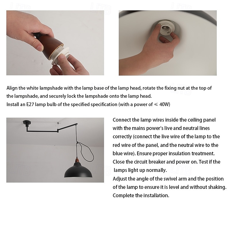 lampada a sospensione a led lampada a sospensione industriale lampada a sospensione a braccio oscillante, lampada a sospensione a soffitto a cupola regolabile per sala da pranzo soggiorno in del 2026 a $249.99 –P2