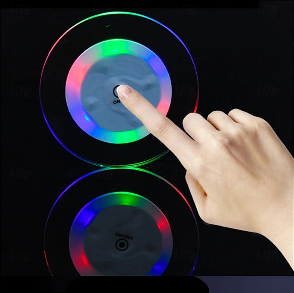 3 stuks LED-onderzetters van acryl voor cocktails, met een flitsende basis en ultradunne LED-verlichting, perfect als decoratie voor je bartafel. 2026 - $23.99 –P12