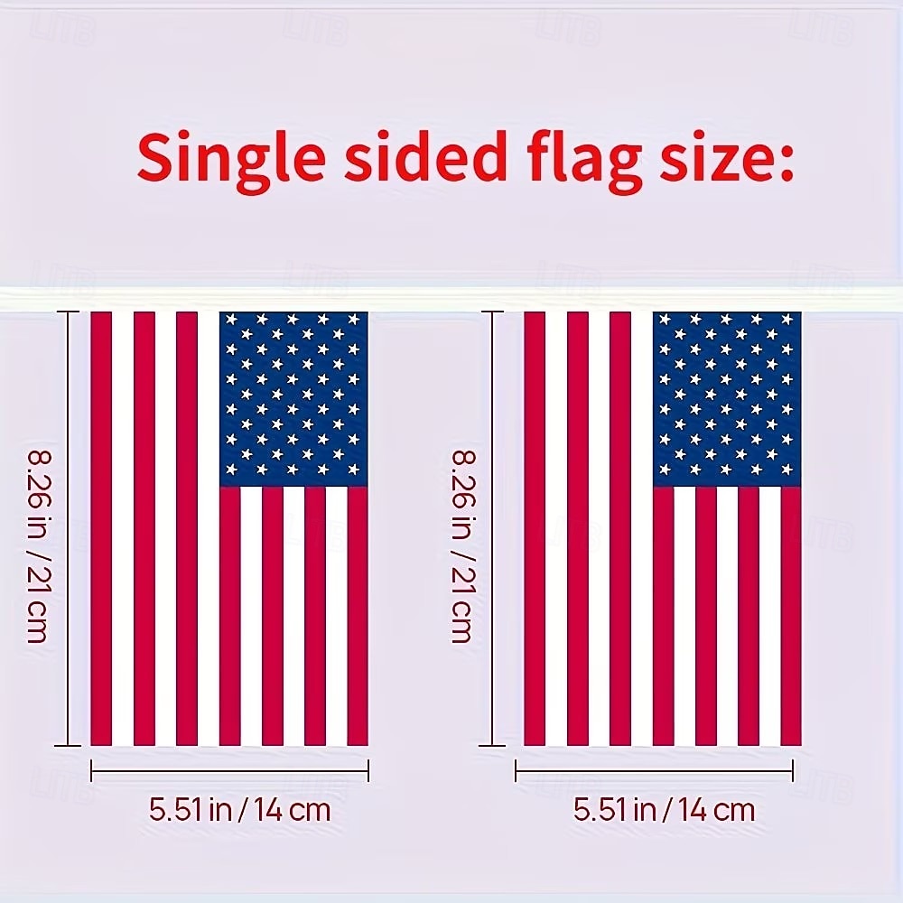 40 amerických vlajek, bannery s americkou vlajkou, dekorace na 4. července, slavnostní dekorace, dekorace na párty, venkovní dekorace, dekorace na Den nezávislosti, bannery s americkými vlajkami ke 2026 - $15.99 –P7
