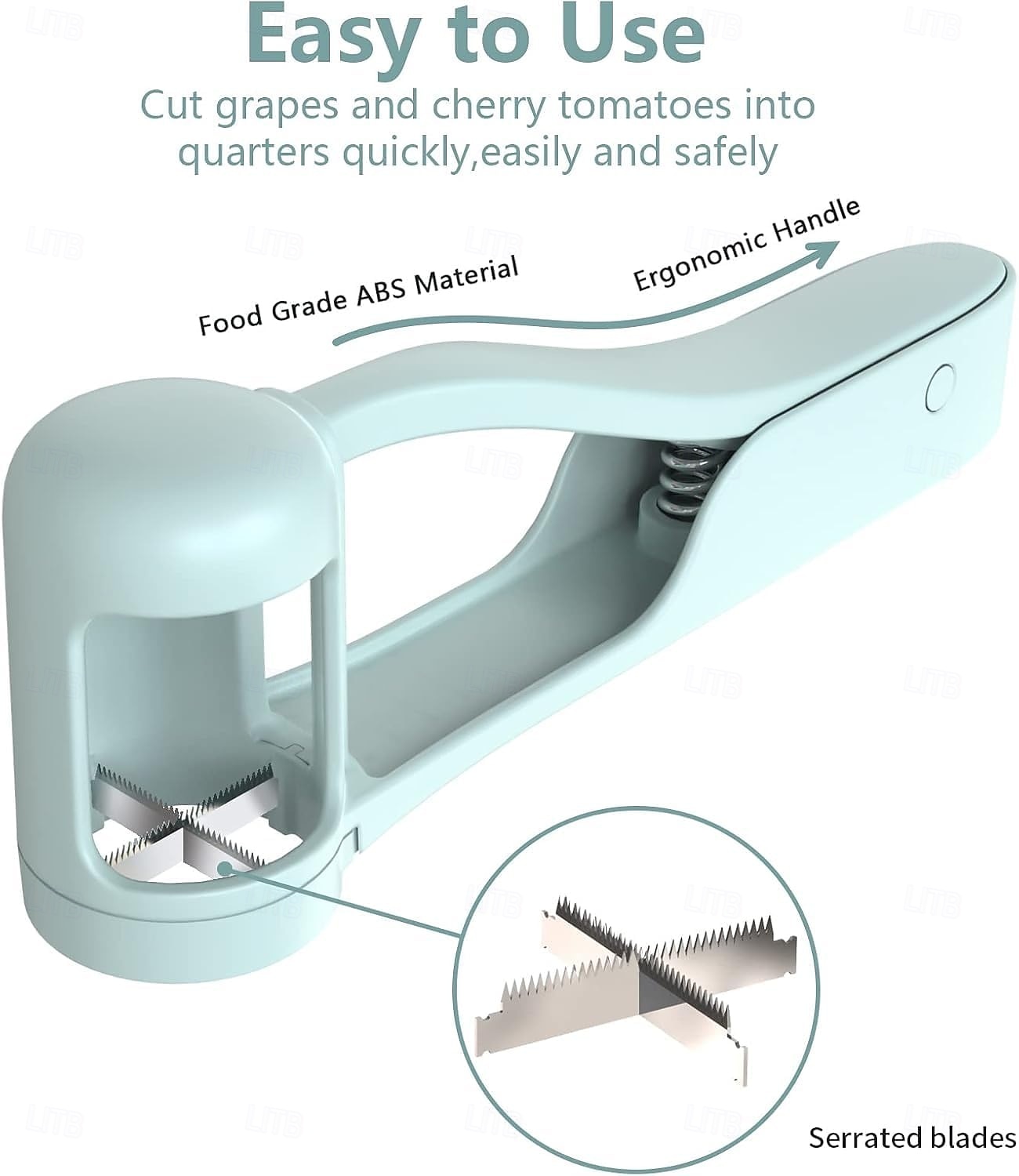 Conjunto de 2 fatiadores de uva e tomate, cortador de uvas e tomates-cereja, utensílio de cozinha para frutas pequenas, fatiador manual, ideal para tomates-cereja, uvas e outras frutas pequenas. de 2026 por $16.99 –P10