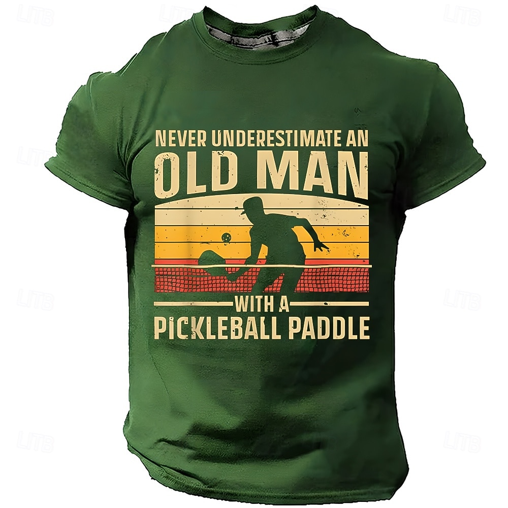 Homme Vieil Homme Pickleball T-shirt Manche Courte T-shirt Impression 3D Col ras du cou Chemise Mode Quotidien Quotidien Rue Rouge Été Printemps Vêtement Tenue S M L XL XXL XXXL de 2026 ? $18.99 –P1