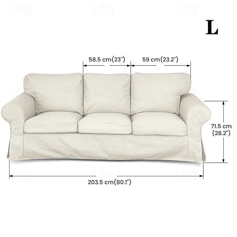 Husa pentru canapea de 3 locuri husa de bumbac pentru canapea cu 3 huse pentru perne și 3 huse pentru spătar husa Ektorp protector de mobilier lavabil 2026 - $305.89 –P1