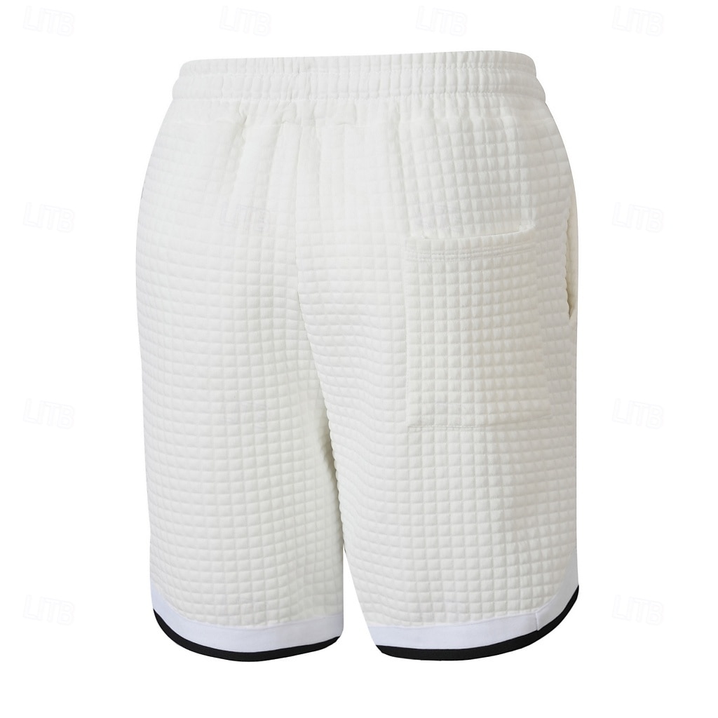 Per uomo Pantaloncini Waffle Shorts Pantaloncini Estivi Shorts da Spiaggia Pantaloncini casual Tasca Elastico in vita Blocco di colori Comodità Traspirante Lunghezza al ginocchio Casuale All'aperto del 2026 a $26.99 –P6