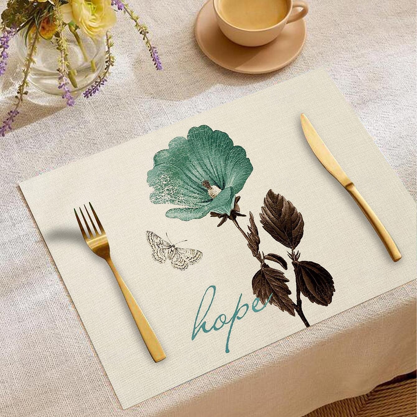 Τραπεζομάντιλο με πεταλούδα ίριδας τεσσάρων εποχών, ορθογώνιο κάλυμμα τραπεζιού από 100% πολυεστέρα, σχέδιο με λουλουδάτο μοτίβο πεταλούδας, πλένεται στο πλυντήριο, ανθεκτικό στη θερμότητα, 2026 - $9.49 –P5