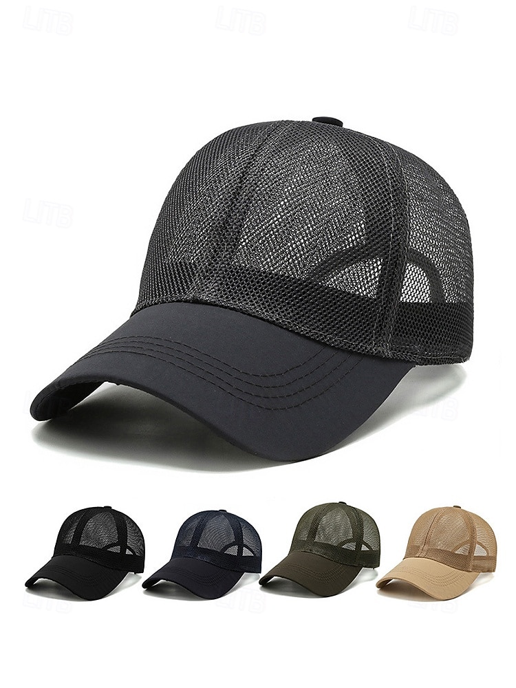 Casquette de baseball pour homme en polyester respirant, style trucker multicolore ajustable, idéale pour les vacances à la plage, les tenues décontractées, la course à pied, la randonnée et les sports de plein air. de 2026 ? $9.99 –P5