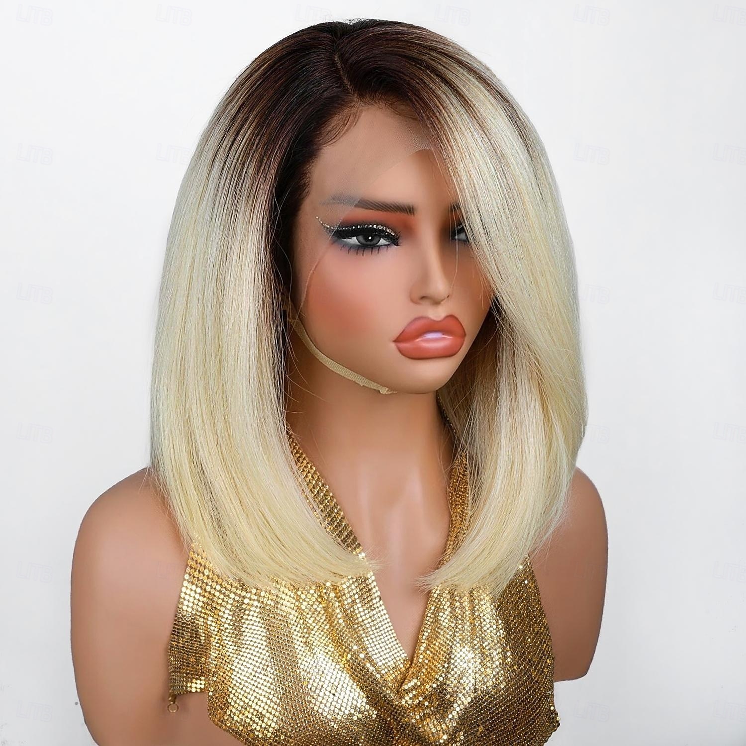 T4/613# Colors Front Lace Human Hair Wig Short BOBO Straight Hair Lace Wig 180% Density For Women 2026 - $162.99 –P1