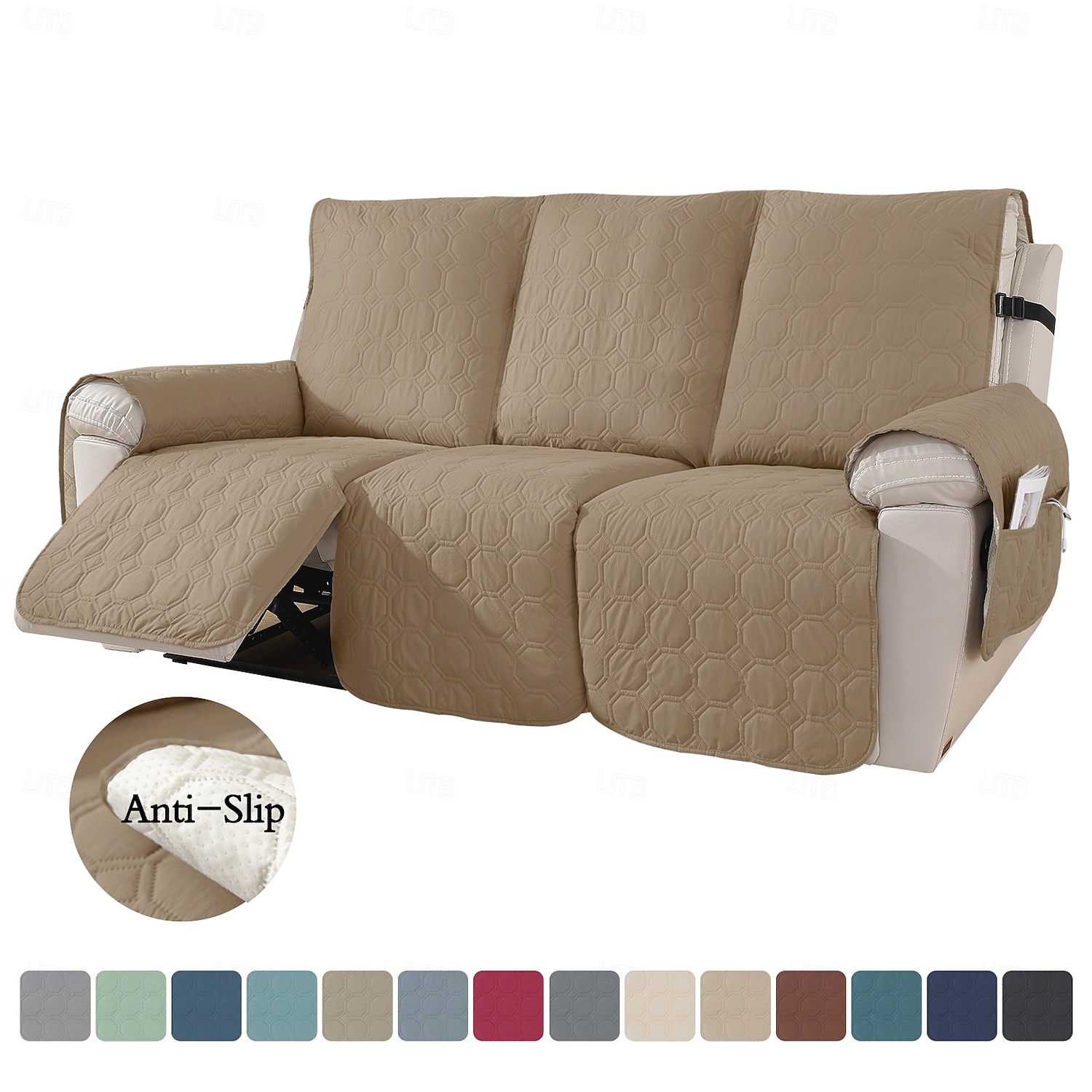 Rekbare jacquard waterdichte bankhoes, antislip, huisdiervriendelijke bankbeschermer, duurzame, vlekbestendige meubelhoes voor honden en katten 2026 - $37.99 –P16