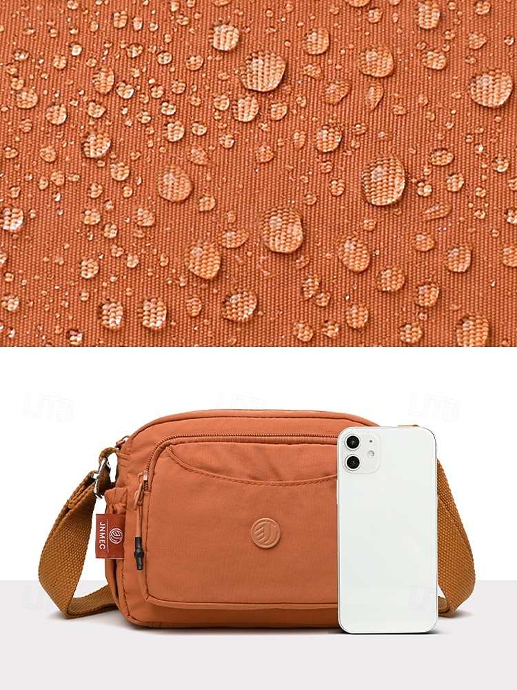 Γυναικεία αδιάβροχη τσάντα χιαστί από νάιλον, μεγάλη χωρητικότητα με πολλά διαμερίσματα, ρυθμιζόμενο ιμάντα ώμου, κομψή για υπαίθριες δραστηριότητες, διακοπές στην παραλία, πεζοπορία, καθημερινή 2026 - $14.99 –P8