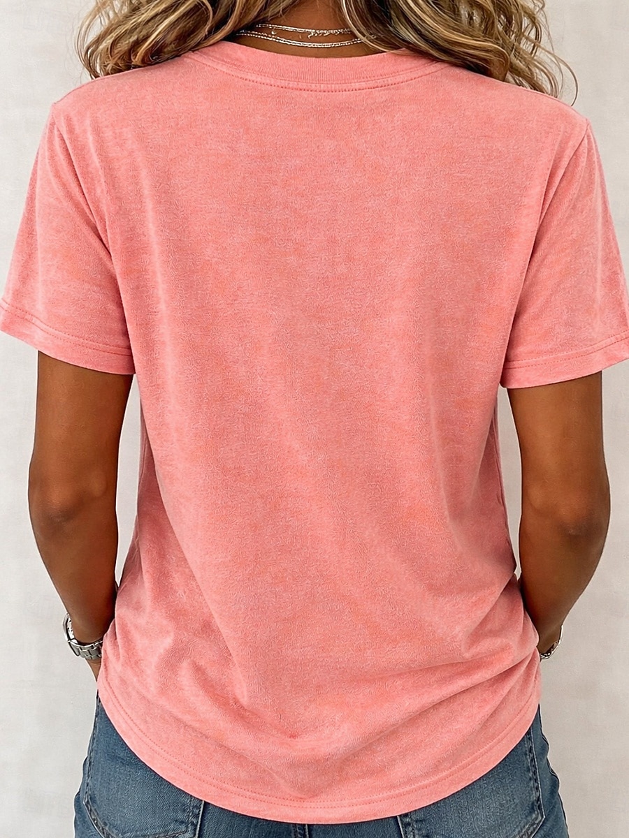 Damen T-Shirt 100% Baumwolle Vintage Gewaschene Oberteile T-Shirt Top Schlicht Vintage Mode Stylisch Kurzarm Rundhals Reguläre Oberteile Alltag Ausgehen Wochenende Blau Schwarz Lila Fuchsia Orange 2026 - $21.99 –P7