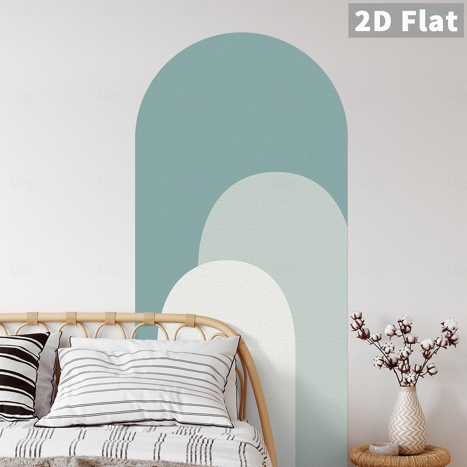 Peelable Wallpaper, Blue-Gray Geometric Pattern, Bohemian Self-Adhesive Wallpaper, Removable, Suitable for Tenant Use, Suitable for Bedroom, Bathroom, Cabinet, Vinyl Wallpaper Roll 2026 - $28.99 –P2