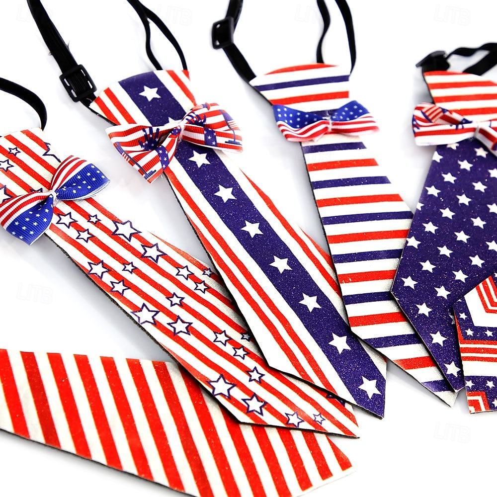 Krawatte mit amerikanischer Flagge für Jungen und Mädchen, patriotisch, vorgebunden, für Kinder, zum 4. Juli, Unabhängigkeitstag, Schuluniform, Party, Parade, Kostümaccessoire, 250. Jahrestag der USA 2026 - $9.49 –P1