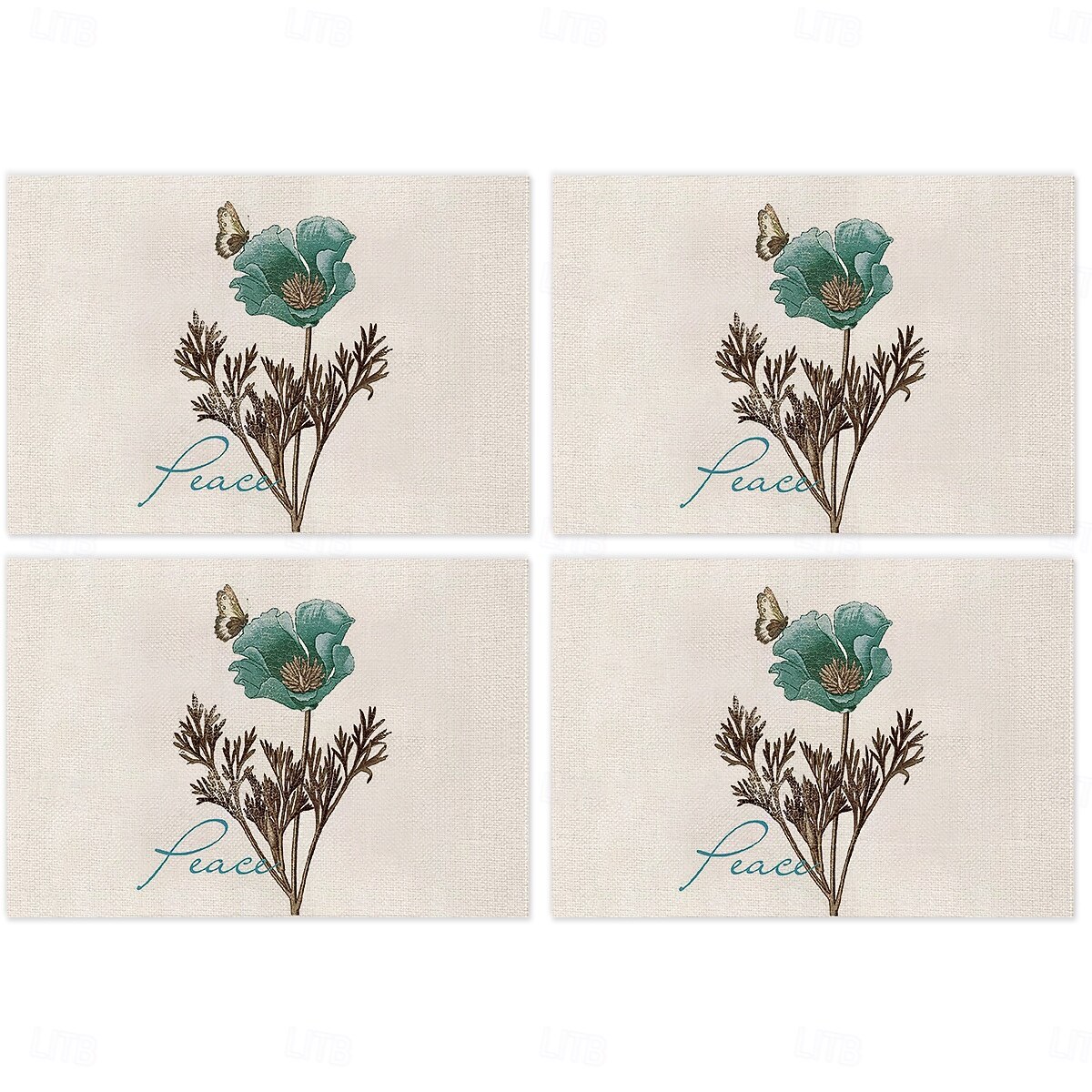 Τραπεζομάντιλο με πεταλούδα ίριδας τεσσάρων εποχών, ορθογώνιο κάλυμμα τραπεζιού από 100% πολυεστέρα, σχέδιο με λουλουδάτο μοτίβο πεταλούδας, πλένεται στο πλυντήριο, ανθεκτικό στη θερμότητα, 2026 - $9.49 –P8