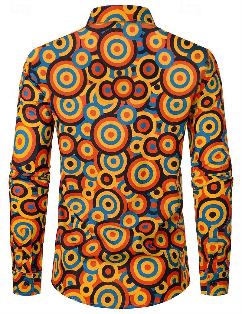 Retrò Vintage Anni '70 Camicia Disco Geometrico Psichedelico Costume Per uomo Halloween Carnevale Festival Musicale Parata dell'Orgoglio Mese dell'orgoglio Adulti Camicia del 2026 a $27.99 –P4