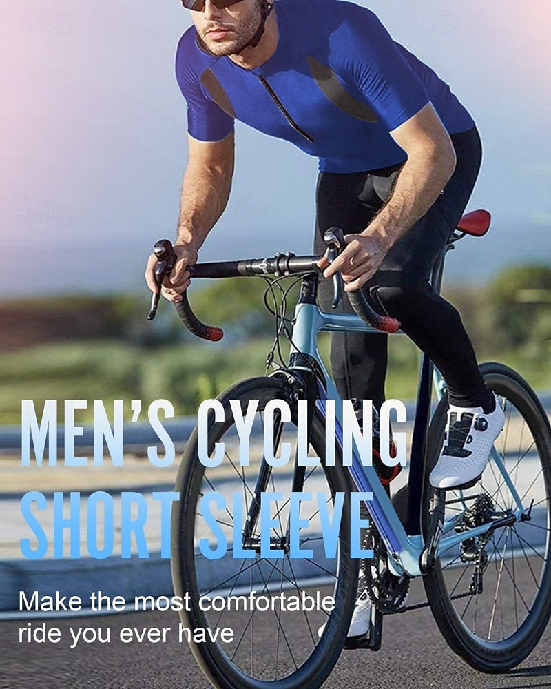 Муж. Велокофты Лоскутный узор С короткими рукавами Велоспорт Джерси Верхняя часть с 3 задними карманами Устойчивость к УФ Быстровысыхающий Задний карман Впитывает пот и влагу Виды спорта 2026 - $24.99 –P6