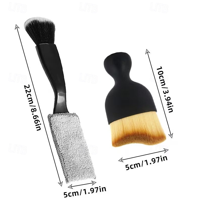 2 Sets Car Interior Detailing Brush Set, Soft Bristle Dusting Brush & Dual-Ended Air Vent Cleaner Tool, Professional Car Cleaning Kit for Dashboard, AC Outlet, Console, Gaps, Scratch-Free 2026 - $9.74 –P7