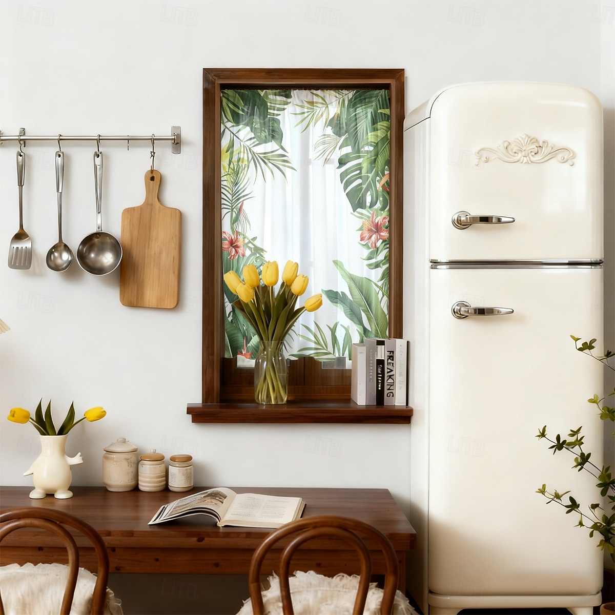 Tenda trasparente per finestre, adatta a tutte le stagioni, per camera da letto e soggiorno, con asta, motivo floreale dipinto a inchiostro, effetto morbido e nebbioso, elegante e leggera. del 2026 a $14.49 –P12