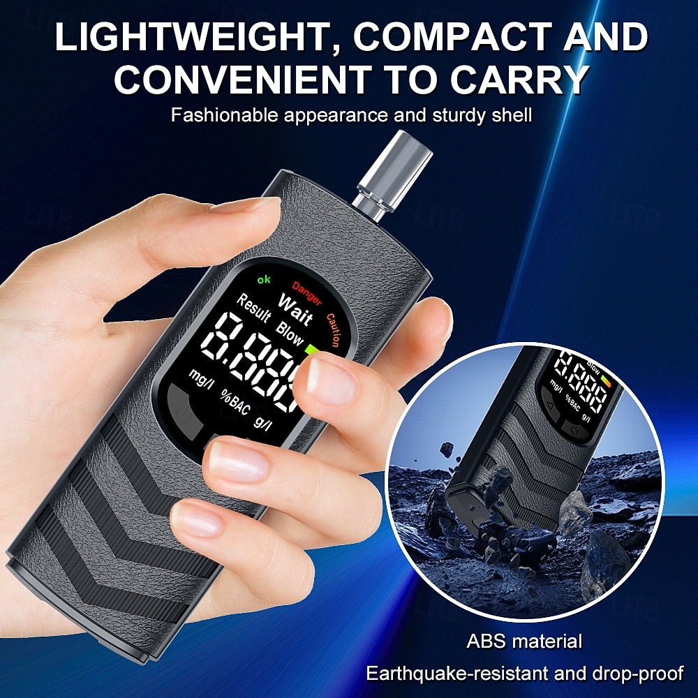 Professional Breathalyzer Alcohol Tester, High Precision Fuel Cell Electrochemical Sensor, Portable Digital Alcohol Detector, USB Type-C Rechargeable for Personal & Home Use 2026 - $28.99 –P7