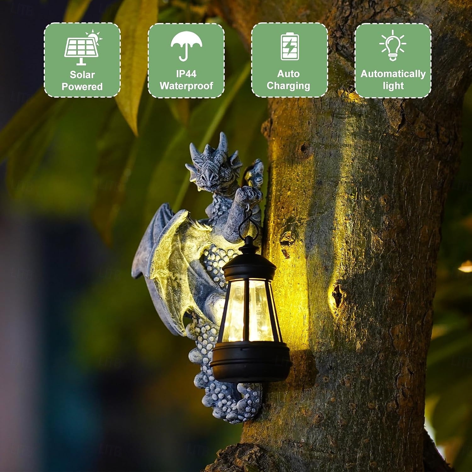 Trädgårdsdekorationer för draketräd, trädgårdsstatyer, gräsmattedekorationer för utomhusbalkong, trädgårdskonst utomhus, trädgårdsgåvor för kvinnor, mamma, mormor 2026 - $41.99 –P5