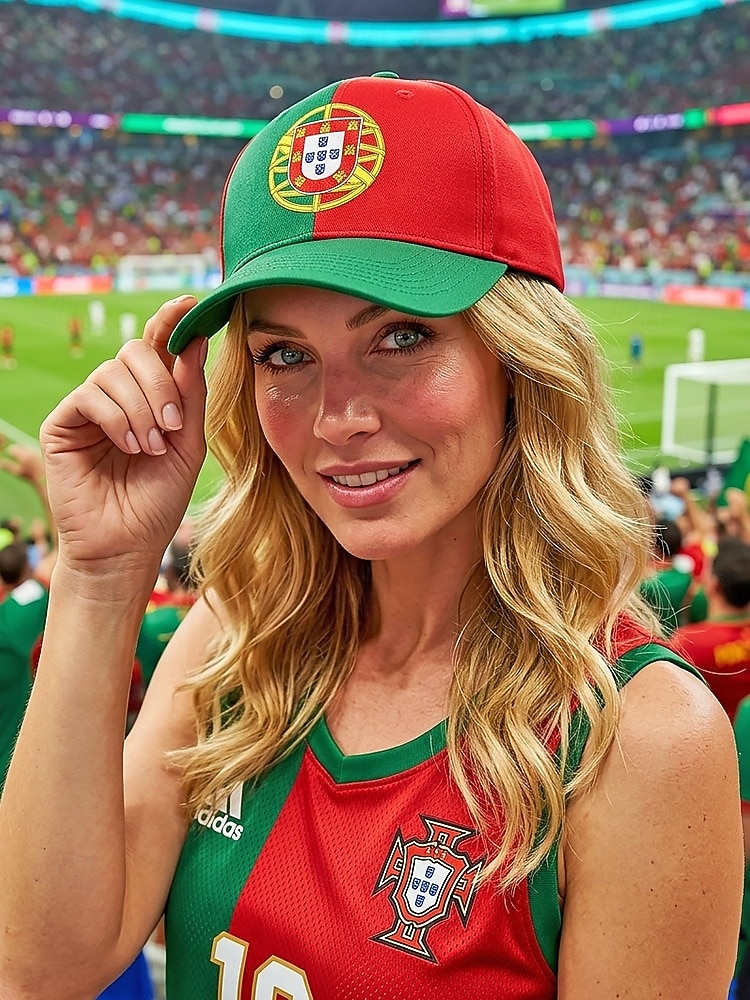 Cappellino da baseball da uomo in poliestere con i colori della bandiera portoghese, vestibilità regolabile, ideale per tifosi di calcio, eventi calcistici, abbigliamento sportivo casual e attività all'aperto di tutti i giorni. del 2026 a $14.99 –P3